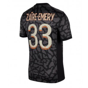 Paris Saint-Germain Warren Zaire-Emery #33 Tredje trøje 2023-24 Kort ærmer